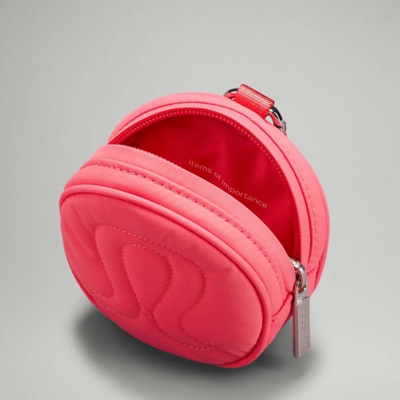 ❤️ Lululemon Logo Coin Pouch Raspberry Cream NWT - Picture 6 of 10